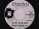 MICKEY ROONEY, JR.: Listen To Me Baby / Till You 45 (dj) rare Oldies