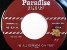 The HARPTONES DOO WOP 45 IT ALL DEPENDS ON YOU / I've Got A Notion on PARADISE