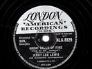 UK#1 JERRY LEE LEWIS 78 GREAT BALLS OF FIRE /MEAN WOMAN BLUES LONDON HLS 8529 E-