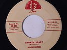 MOONLIGHTERS: Broken Heart / Glow Of Love 45 rare Rockabilly