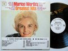 MARION WORTH's Greatest Hits WHITE LABEL PROMO LP timing strip Columbia CL 2011
