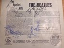 The Beatles 'The Beatles Hits' EP 45RPM 1963  with all four Autographs on sleeve