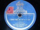 JAZZ 78 rpm RECORD Odeon JOSEPHINE BAKER I Wonder where my baby is to-night /...