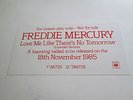 FREDDIE MERCURY Love Me Like There's No Tomorrow 12