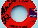 THE GREAT SOCIETY 45 Original 1966 Signed by Grace Slick JEFFERSON AIRPLANE