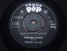 SHIRLEY & LEE = When Day Is Done = EX = VOGUE 9156 = R&B Female Dancer 1959 UK R