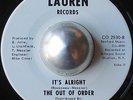 GARAGE FUZZ 45 THE OUT OF ORDER It's alright LAUREN LISTEN