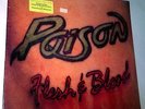 POISON Flesh & Blood SEALED LP 1990 Orig Pressing w/ HYPE STICKER 80s Glam Metal