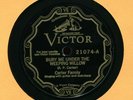 CARTER FAMILY Under the Weeping Willow on Victor 21074 Pre War Country 78 RPM E+