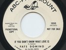 Rare Northern Soul 45 - Fats Domino - If You Don't Know What Love Is- Promo-  M-