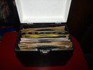Case of 45 records Soul Rock N Roll R&B Teen Doo wop L K