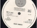BLACK SABBATH S/t LP 7 Track Gatefold Sleeve Includes Swirl Inner Matrix 1y1/2y1