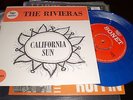 THE RIVIERAS - CALIFORNIA SUN - SWEDEN PS BLUE VINYL 45 - SURF