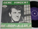 Mega rare Gene Vincent single 45 Be-bop-a-lula Sweden Capitol 1962 VG+/VG++