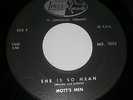 Rare 1960's garage Rock MOTT'S MEN 45 record She is So Mean Loren records