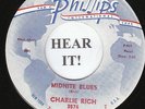 Charlie Rich ROCKABILLY TEEN 45 (Phillips 3576) Midnite Blues/Easy Money VG++/M-