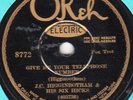 Okeh 8772 J.C. Higgenbotham Six Hicks GIVE ME YOUR TELE NUMBER  78 rpm 1929 E+