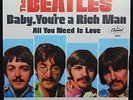 BEATLES 45 Picture Sleeve   BABY YOU'RE A RICH MAN/ALL YOU NEED IS LOVE  VG+/NM-