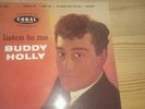 Very rare Buddy Holly Listen To Me EP 1st issue tri centre without glasses.
