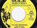 FUNK/CROSS OVER45-KENNY & LARRY -YOU & I ARE THROUGH on A BEM SOLE