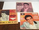 3 Early Elvis Presley 45 RPM Records Including Jailhouse Roack, Hound Dog
