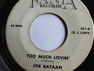 JOE BATAAN-TOO MUCH LOVIN' /ORDINARY GUY-NORTHERN LATIN 45 on FANIA