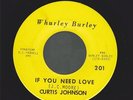 CURTIS JOHNSON if you need love/i've got to get away from you SOUL 45