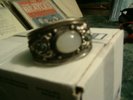 STERLING SILVER LARGE CUFF BRACELET  MOTHER OF PEARL MAIN TURQUOISE ACCENTS