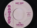 FAIRLANES: Baby Baby / Tell Me 45 (promo rubber stamp ol) rare Vocal Groups