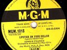 RARE 1959 UK #3  CONNIE FRANCIS 78  LIPSTICK ON YOUR COLLAR / FRANKIE MGM1018 EX
