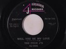 FOUR J'S: Will You Be My Love / The Nursery 45 (dj) rare Soul