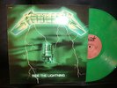 METALLICA RIDE THE LIGHTNING GREEN VINYL BERNETT RECORD