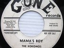 the KOKOMOS Yours Truly Mama's Boy WHITE LABEL PROMO doo-wop 45 FOUR SEASONS w59