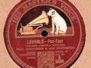 * BIX BEIDERBECKE RARITY - LOVABLE w.PAUL WHITEMAN ORCH - HMV B-5509