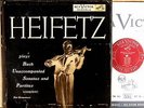 3 LP BOX RCA PRE-SHADED DOG JS Bach HEIFETZ Violin Sonatas Partitas LM-6105 NM-