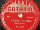 Davis Sisters 78 GOTHAM I Know It's Real RARE BLACK GOSPEL