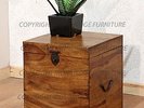 SOLID INDIAN ROSEWOOD SHEESHAM WOOD VINYL LP STORAGE TRUNK BOX CHEST LOCKABLE