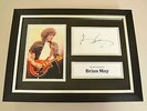 Brian May Signed A4 Photo Framed Display Queen Autograph Memorabilia + COA