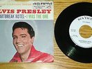 ELVIS PRESLEY 45 RECORD, HEARTBREAK HOTEL/I WAS THE ONE GOLD STANDARD 447-0605