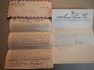 RARE twice signed Louis Armstrong concert agreement contract, letter & envelope