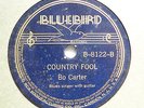 BO CARTER Country Fool/Whiskey Blues BLUEBIRD 8122 EE+/EE- PREWAR BLUES 78RPM ?