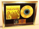 Black Sabbath, Paranoid, Single mit Cover Gold Record goldene Schallplatte Award