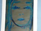 KIM GORDON ART COVER #344 of 500 BLUE VINYL SONIC YOUTH THURSTON MOORE LP