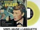 JOHNNY EL MADISON DE HALLYDAY 45 T VINYL JAUNE ESPAGNOL SPAIN ESPAGNE LANGUETTE