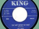 MAC CURTIS That Ain't Nothin' But Right 45rpm King 1957 rockabilly classic