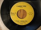 The Orbits,I Need You,Don-J Label,45 RPM
