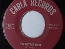 Northern Soul 45 GAMBRELLS You Better Move CARLA VG+ HEAR