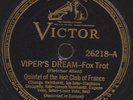 *RARE* Quintet Of The Hot Club Of France - Viper's Dream / Minor's Swing (1937)