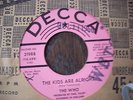 BRITISH INVASION  THE WHO  kids are alright   DECCA  PROMO MINTY NOS & GREAT