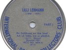 Lilli Lehmann IRCC 3074 Mozart Die Entfuhrung  10” 78